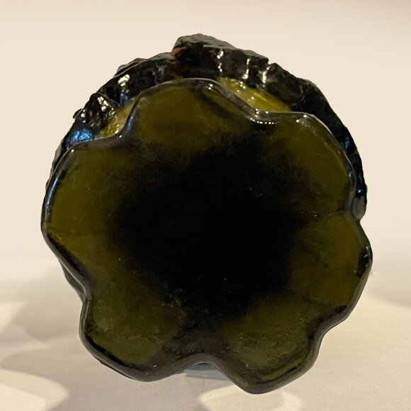 Tiffin Franciscan Madeira avocado green Glass heavy steamed Goblet Glasswear - Picture 6 of 7